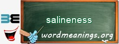 WordMeaning blackboard for salineness